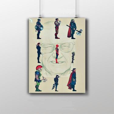 Imagem de Placa Decorativa Stan Lee E Vingadores Marvel