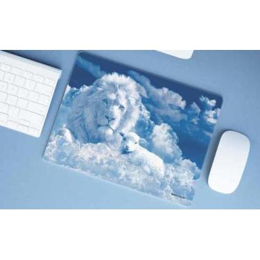 Imagem de Mouse Pad Emborrachado Personalizado Grande Leão e Cordeiro - Deluzz