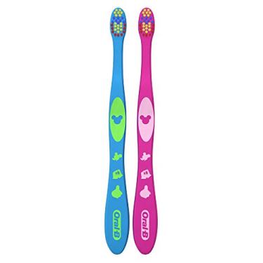 Imagem de Oral-B Escova de dentes de cerdas macias Mickey e Minnie, 2 unidades