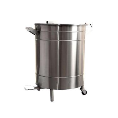Imagem de Lixeira 100Litros  Aço Inox 201  Com Pedal - Evolução Inox CD-100L