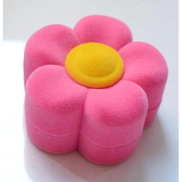 Imagem de Caixinha de Joia Margarida Rosa Para Presente De Veludo - AdriaJp