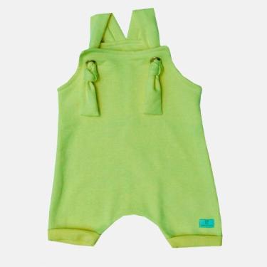 Imagem de Jardineira Manabana Bermuda Shorts Curto Menina Menino, 2, Amarelo