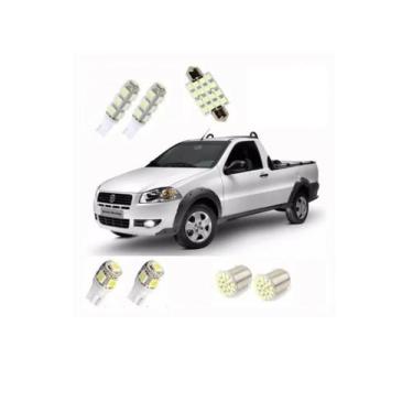 Imagem de Kit Lâmpadas Led Fiat Strada Até 2013 Teto/Placa/Ré/Farolete - Blue Li
