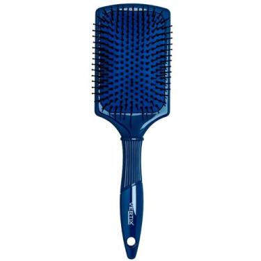 Imagem de Escova Raquete Desembaraçante Blue Antibacteriana Vertix - Belliz