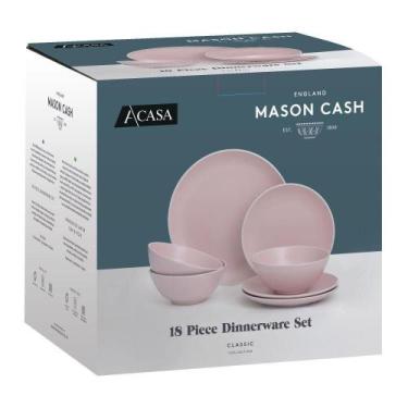 Imagem de Aparelho de Jantar Rosa com 18 Peças - Mason Cash