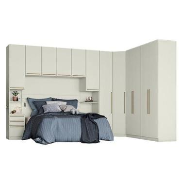 Imagem de Quarto Modulado Casal Ambiente 3.2 New Predileto 7 Peças Areia - Henn