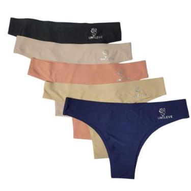 Imagem de Kit 5 Calcinhas Fio Dental Sem Costura Sortidas Não Marca Top - wm,  P
