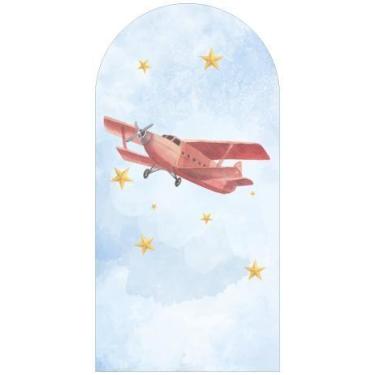 Imagem de Painel Sublimado Vertical Romano Pequeno Principe Avião Aquarela - 080