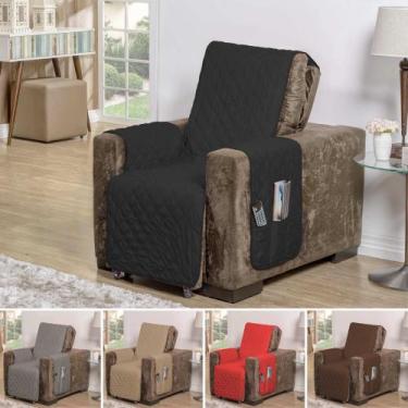 Imagem de Protetor capa para sofá poltrona de 1 lugar em dupla face impermeável 