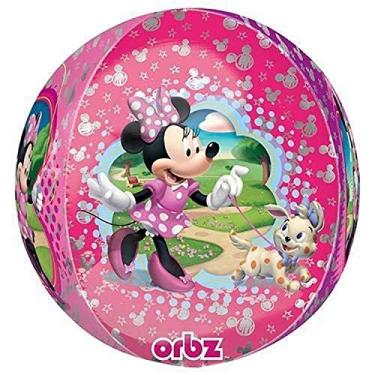 Imagem de Anagram Balão de alumínio Minnie Mouse Orbz, 40,6 cm, multicolorido
