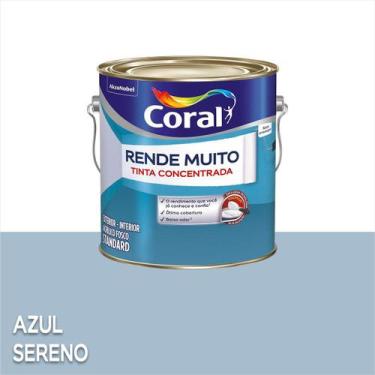 Imagem de Tinta Acrílica Coral Rende Muito Standard Fosco 3,2 Litros, Azul Seren