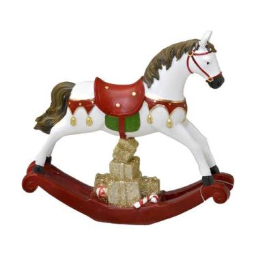 Imagem de Estatueta Cavalo De Balanço Presentes Carrossel Resina 17cm - Gici Chr