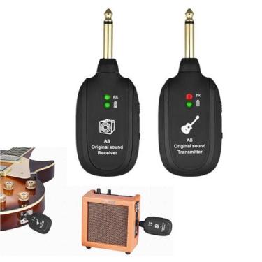 Imagem de Transmissor e Receptor Sem Fio P/ Guitarra, Violão e Baixo - A8