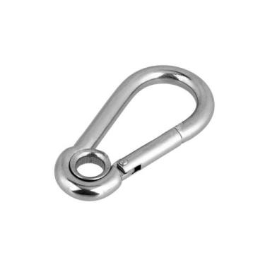 Imagem de Mosquetão Engate Rápido Aço Inox Com Olhal 8mm - Barco Novo