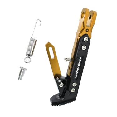 Imagem de Suporte universal de motocicleta ajustável modificado CNC liga de alumínio suporte de tripé ajustável suporte lateral do pé motor scooter motocicleta motocross elétrico Dit Pit Bike (vermelho)