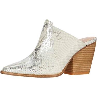 Imagem de Chinese Laundry Bota feminina Mule no tornozelo, Creme/prata, 35