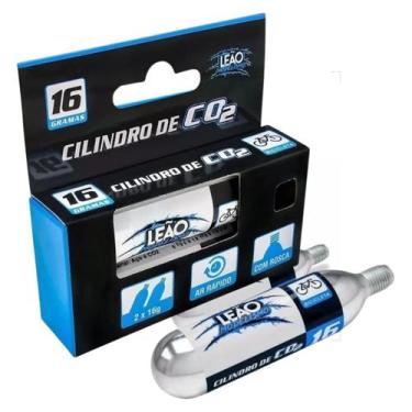 Imagem de 2 Cilindro Co2 16g Leão Cartucho Uso Chopeira Rosca Aquário Bike Cicli