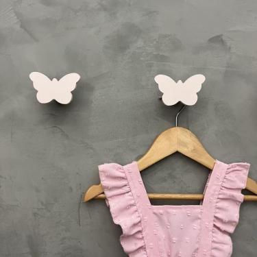Imagem de 2 Ganchos de parede infantil menina decoração formatos rosa - Hanger D