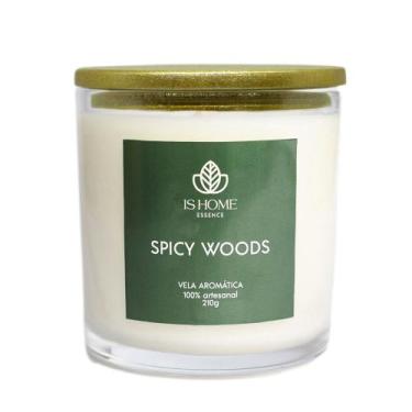 Imagem de Vela Aromática Sublime  IS HOME ESSENCE  Spicy Woods - 210g