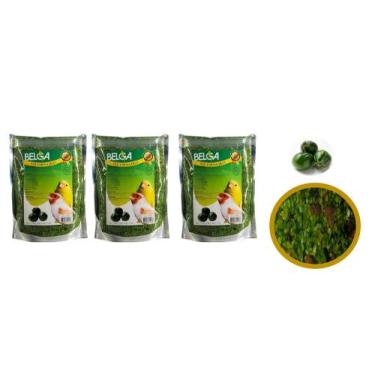 Imagem de Kit 4 Rações  / Passarinho Canários Pintassilgos 500g Vitamina Jiló - 