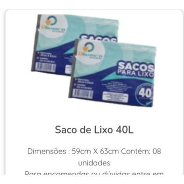 Imagem de Saco De Lixo Resistente Oliveira - 100 60 40 20 Litros Pacote - Velas 