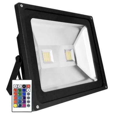 Imagem de Refletor Led RGB 100w Real C/ Memória na Rede - Embralumi