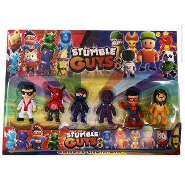 Imagem de Stumble Guys Cartela 6 Bonecos com Sr Guys e leão