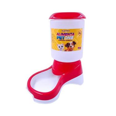 Imagem de Comedouro Automático Alimenta Pet One - Vermelho - Mypetone