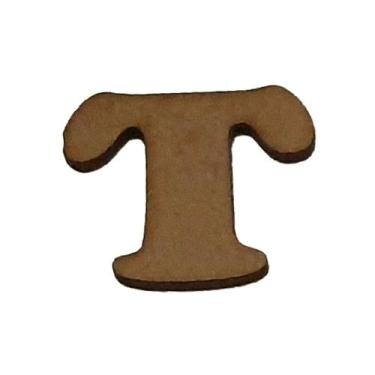 Imagem de Kit 10 Letras T Mdf 3mm por 2,5cm de Altura Laser Mdf Madeira - ATACAD