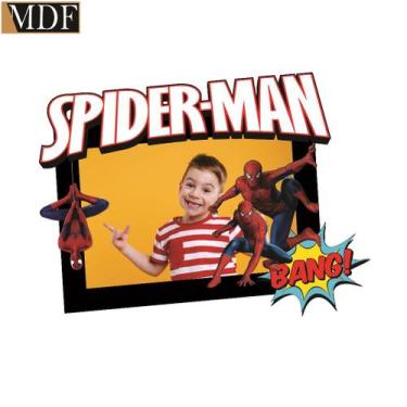 Imagem de Porta Retrato Infantil 3d Garoto Aranha Fotos 10x15 Aniversário Mdf Ad