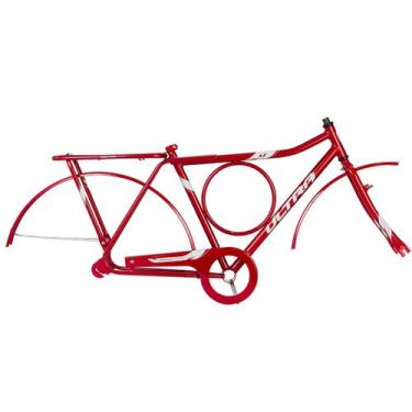 Imagem de Kit Quadro Ultra Bikes Stronger Cp Us26, Vermelho ferrari, Aro 26