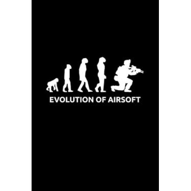 Imagem de Evolution of Airsoft: Shooting Sports Game Player Blank Lined Journal Notebook Diary