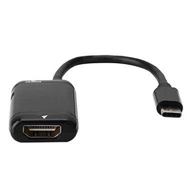 Imagem de Adaptador USB Tipo C Cabo para Phone Tablet HDTV Monitor Projetor Preto 12cm