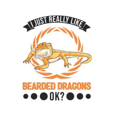 Imagem de Notebook With Bearded Dragon: I Just Really Like Bearded Dragons Dragon / 6x9 Inches / 120 graph Sites
