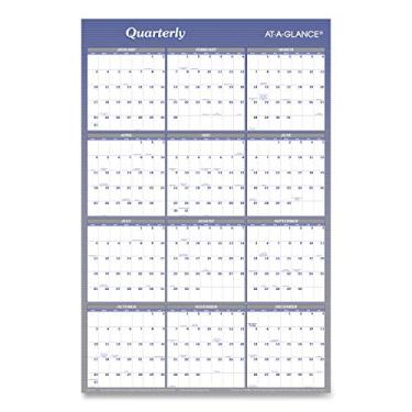 Imagem de Calendário de parede apagável a seco 2020, planejador apagável AT-A-Glance, 91,44 cm x 60,96 cm, grande, dupla face, horizontal/vertical, azul (A1102)