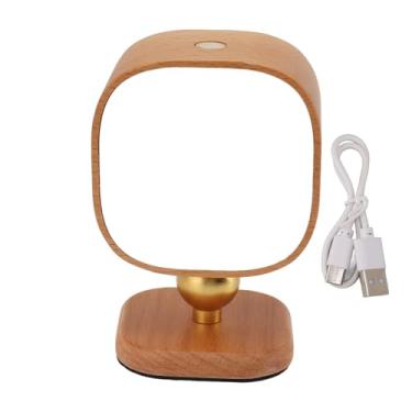 Imagem de Lâmpada de Parede Magnética de Madeira, Luz Noturna Quadrada Regulável, Luz de Leitura de Parede LED para Cabeceira, Com ângulo Ajustável, Carregada por USB, Removida como
