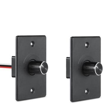 Imagem de acegoo Acegoo 12v dimmer switch 2-pcs, rv light dimmer interruptor de escurecimento pwm de lado alto para carros de caminhão de trailer de barco, funciona com luminária led, halógena, incand