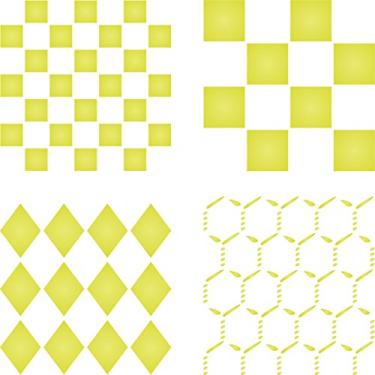 Imagem de Shapes Stencil, 11,4 x 11,4 cm - Quadrados diamantes fio de galinha