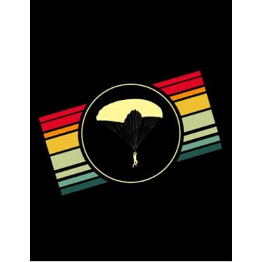 Imagem de Notebook: Paragliding Vintage Paraglider Skydiver Parachutist Flying Paragliding: Journal Notebook Gift For Someone Who Loves Writing| 100 Pages 8.5x11