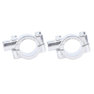 Imagem de 2 Pçs 25mm Universal Motocicleta Guiador Espelho Montagem Braçadeira Adaptador para Moto, Atv, Scooter e Bicicletas Personalizadas (Prata M10)