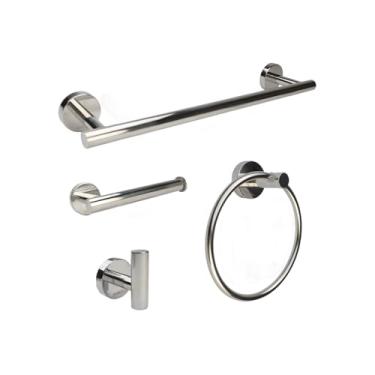 Imagem de Kit Acessórios 4 Peças Para Banheiro Lavabo Aço Inox Cromado