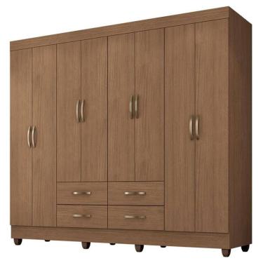 Imagem de Guarda Roupa Casal Porto 8 Portas Carvalho Oak - Móveis Leão