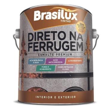 Imagem de Tinta direto na ferrugem 3,6l brasilux, Laranja