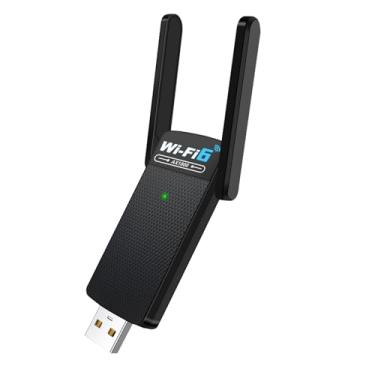 Imagem de Adaptador USB WiFi6 sem fio para PC com antena Bluetooth Dual 3Dbi 5G/2.4G Adaptador WiFi para desktop, laptop Windows11/10/7, adaptador sem fio para computador desktop adaptador de rede
