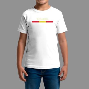 Imagem de Camiseta Infatil Masculina Streetwear Casual Gola Redonda Espanha - Ro