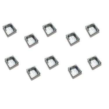 Imagem de CONJ 10 CUBAS Gastronômicas Em INOX 1/6x65 mm 900 ml + 10 TAMPAS POLI 