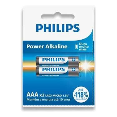 Imagem de Pilha Alcalina AAA Philips Palito 2 Unidades