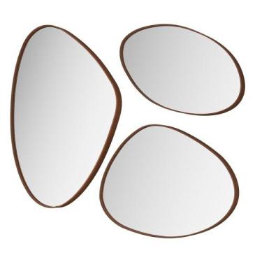Imagem de Espelho Decorativo Orgânico Com Moldura - JM3 MÓVEIS