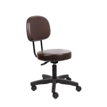 Imagem de Cadeira Mocho Estética Dentista Tatuador Tatoo Podologia marrom com En