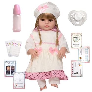 Imagem de Bebê Reborn Menina Baby Alive Larinha Loira Itens Enxoval